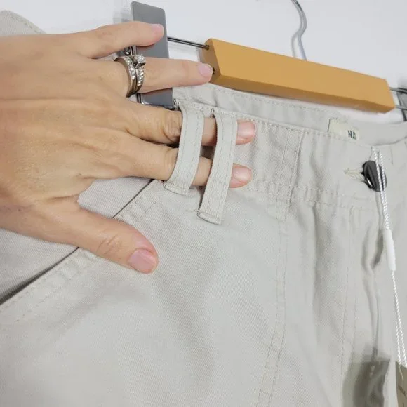 NASS Men NEW Tan 100% Cotton Casual Flat Front Cargo Shorts Pockets Zip 16 NWT - Picture 4 of 13